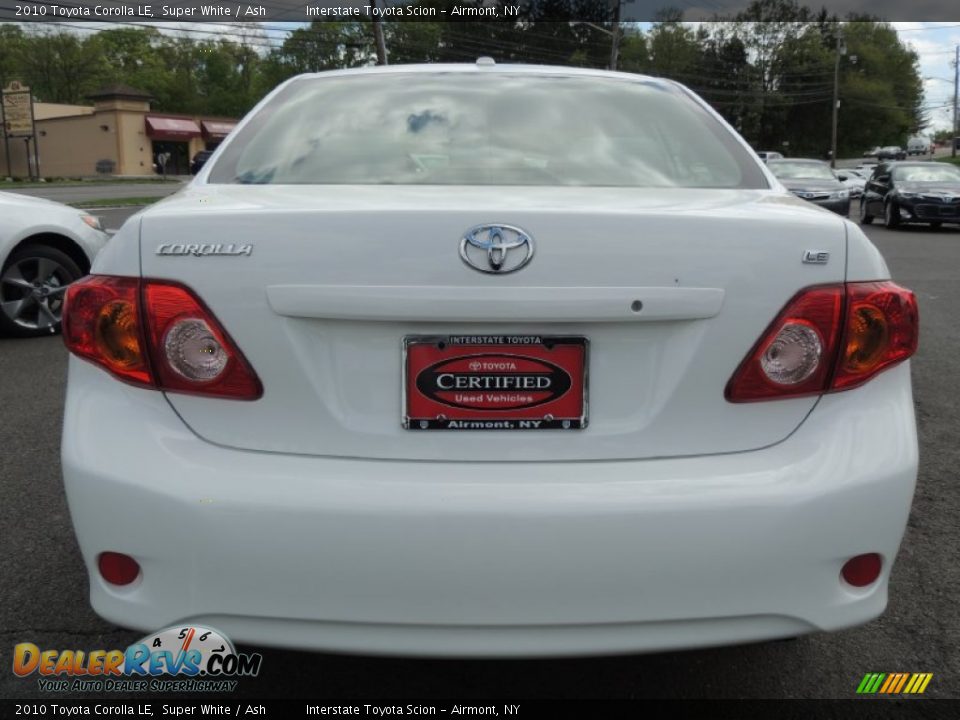 2010 Toyota Corolla LE Super White / Ash Photo #5