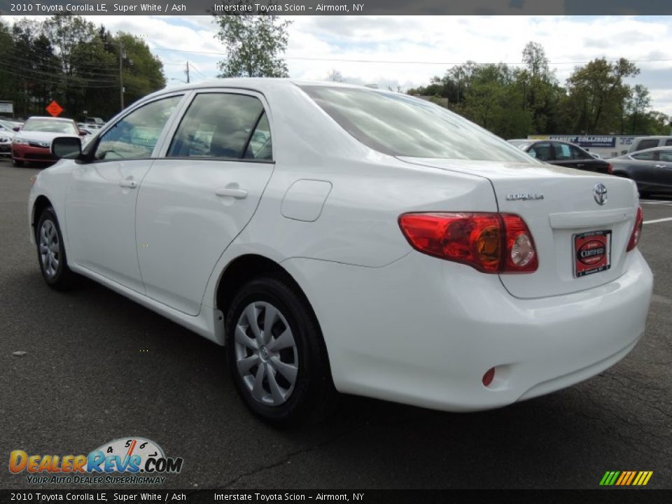 2010 Toyota Corolla LE Super White / Ash Photo #6
