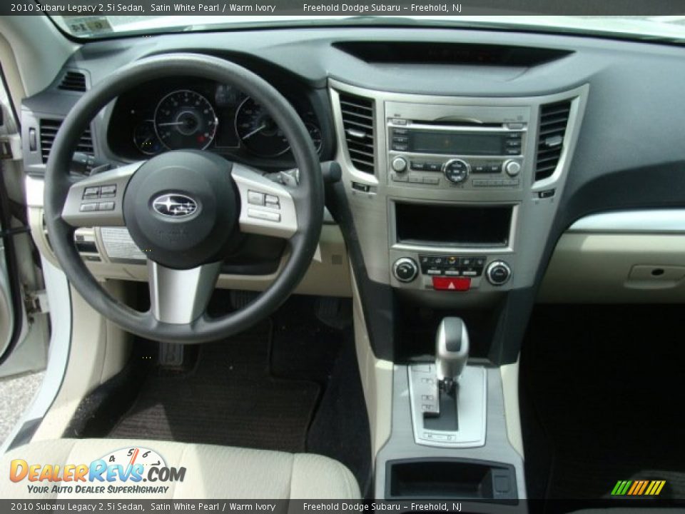 2010 Subaru Legacy 2.5i Sedan Satin White Pearl / Warm Ivory Photo #10