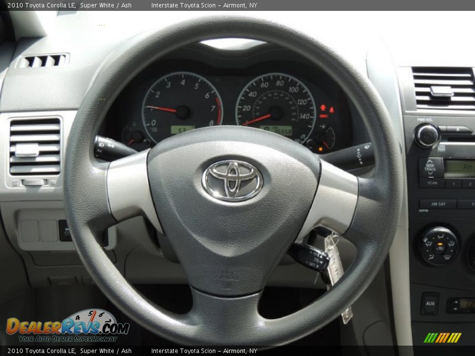 2010 Toyota Corolla LE Super White / Ash Photo #12