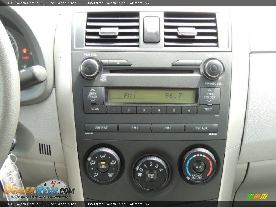 2010 Toyota Corolla LE Super White / Ash Photo #14