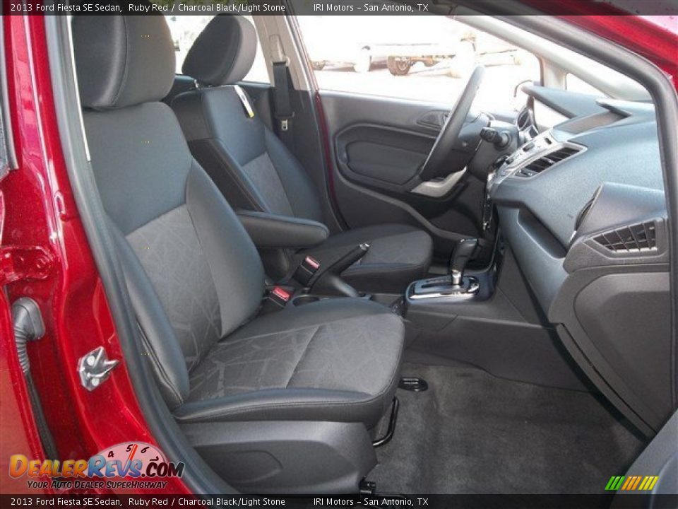 2013 Ford Fiesta SE Sedan Ruby Red / Charcoal Black/Light Stone Photo #11