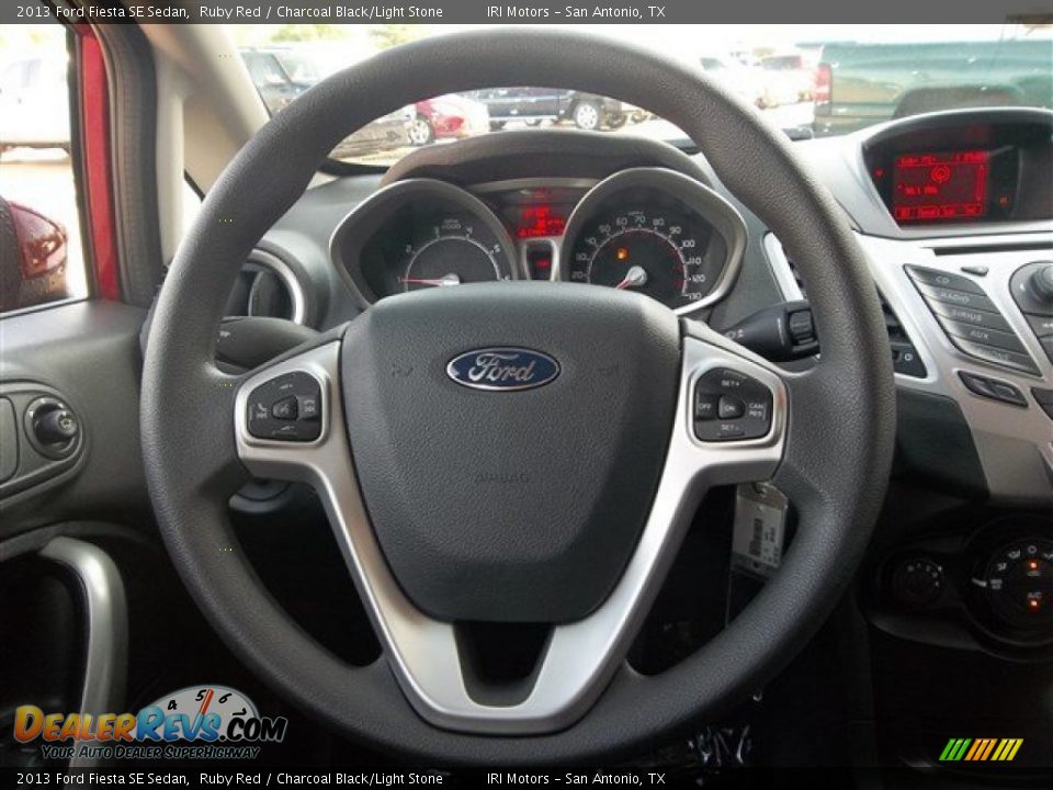 2013 Ford Fiesta SE Sedan Ruby Red / Charcoal Black/Light Stone Photo #16