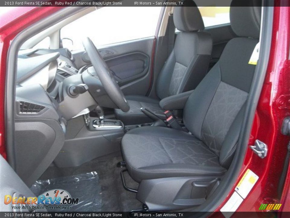 2013 Ford Fiesta SE Sedan Ruby Red / Charcoal Black/Light Stone Photo #21