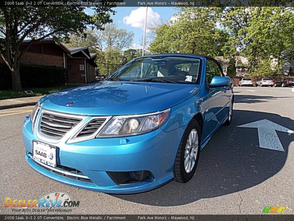 2008 Saab 9-3 2.0T Convertible Electric Blue Metallic / Parchment Photo #1