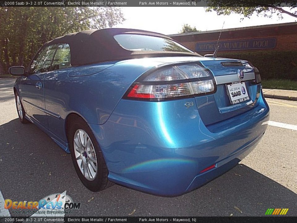 2008 Saab 9-3 2.0T Convertible Electric Blue Metallic / Parchment Photo #3