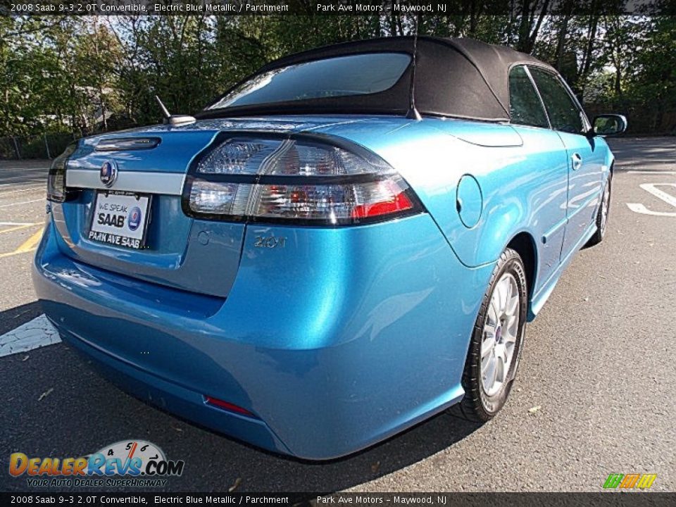2008 Saab 9-3 2.0T Convertible Electric Blue Metallic / Parchment Photo #5