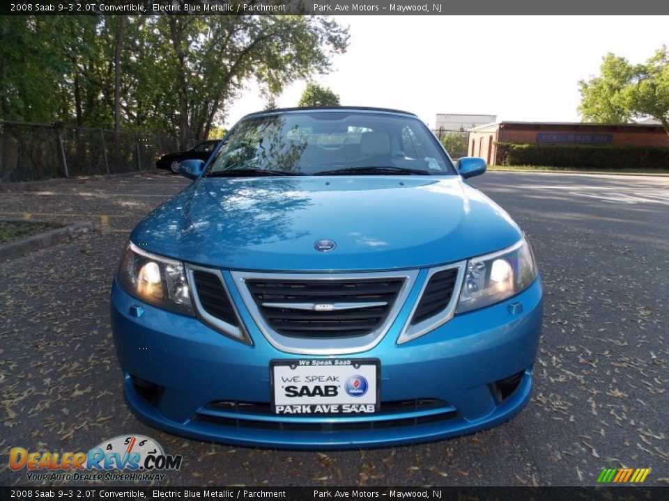 2008 Saab 9-3 2.0T Convertible Electric Blue Metallic / Parchment Photo #8