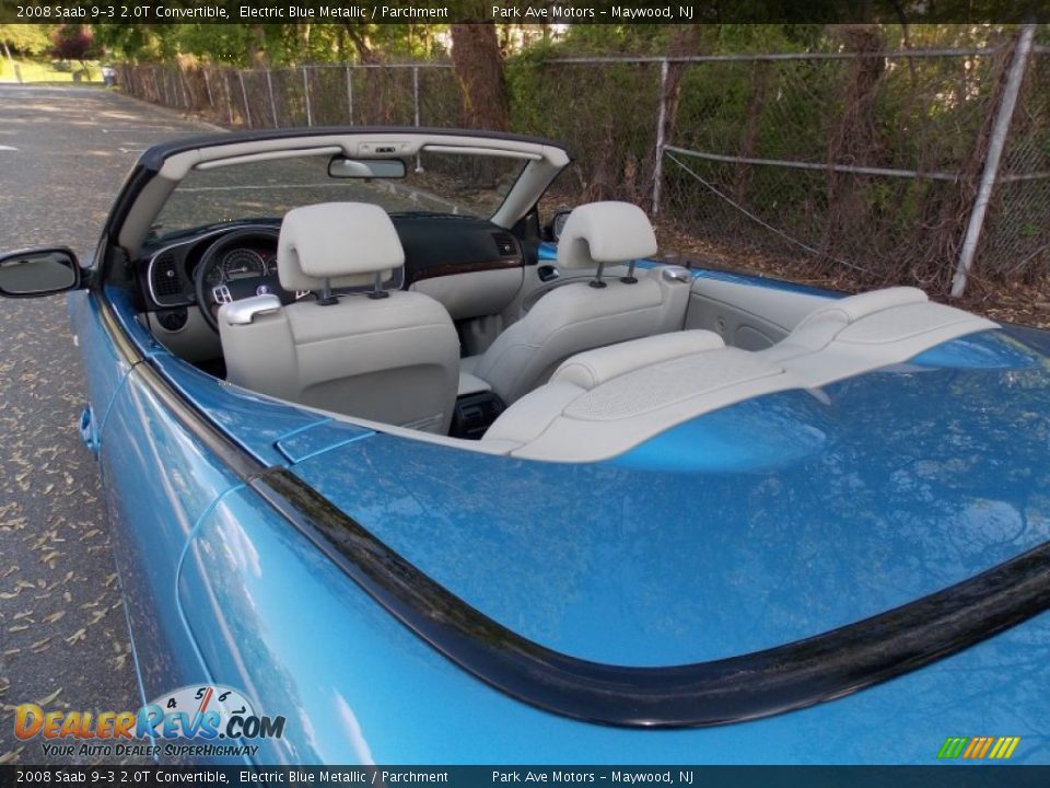 2008 Saab 9-3 2.0T Convertible Electric Blue Metallic / Parchment Photo #10