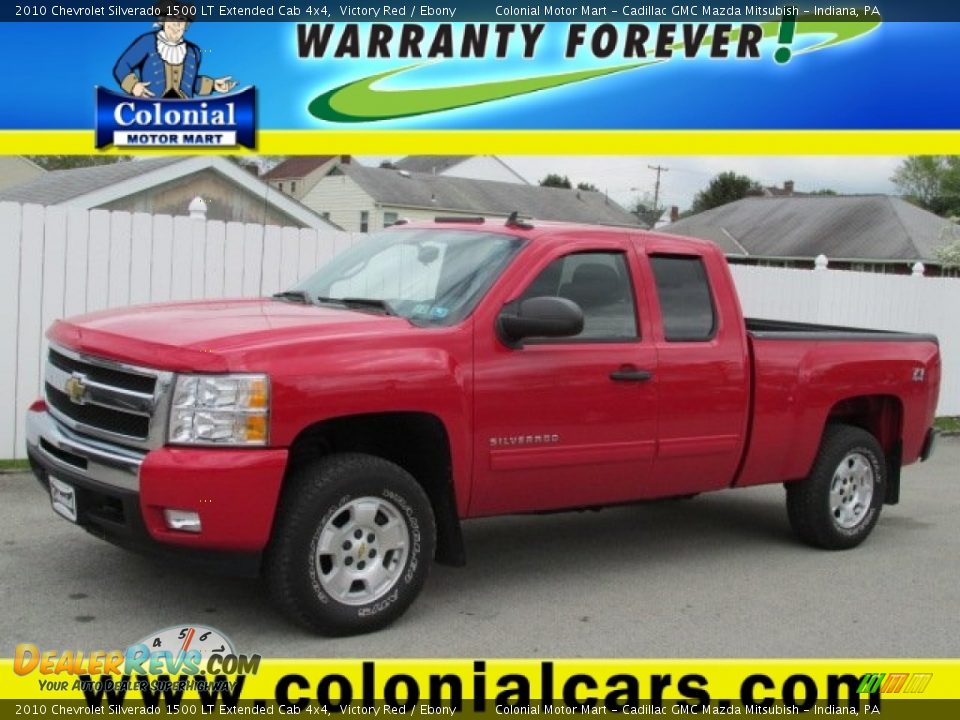 2010 Chevrolet Silverado 1500 LT Extended Cab 4x4 Victory Red / Ebony Photo #1
