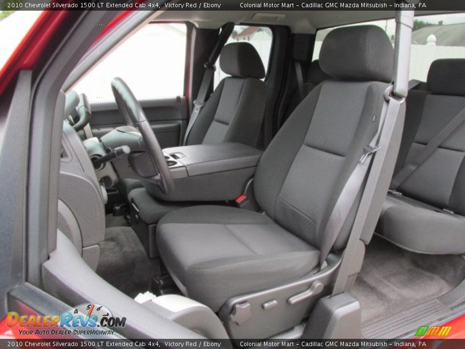 Ebony Interior - 2010 Chevrolet Silverado 1500 LT Extended Cab 4x4 Photo #12