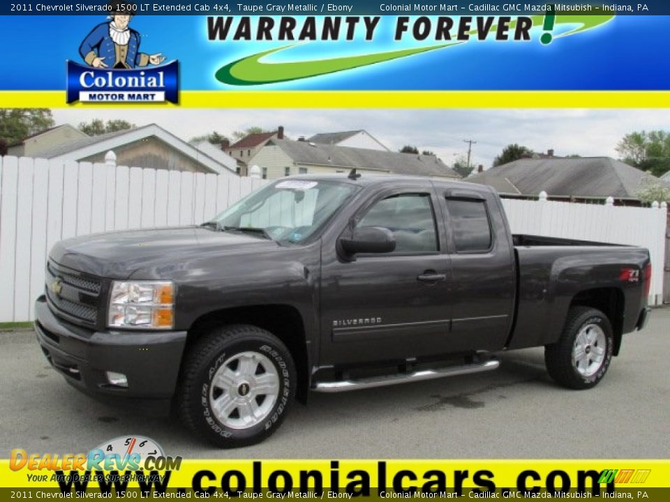 2011 Chevrolet Silverado 1500 LT Extended Cab 4x4 Taupe Gray Metallic / Ebony Photo #1