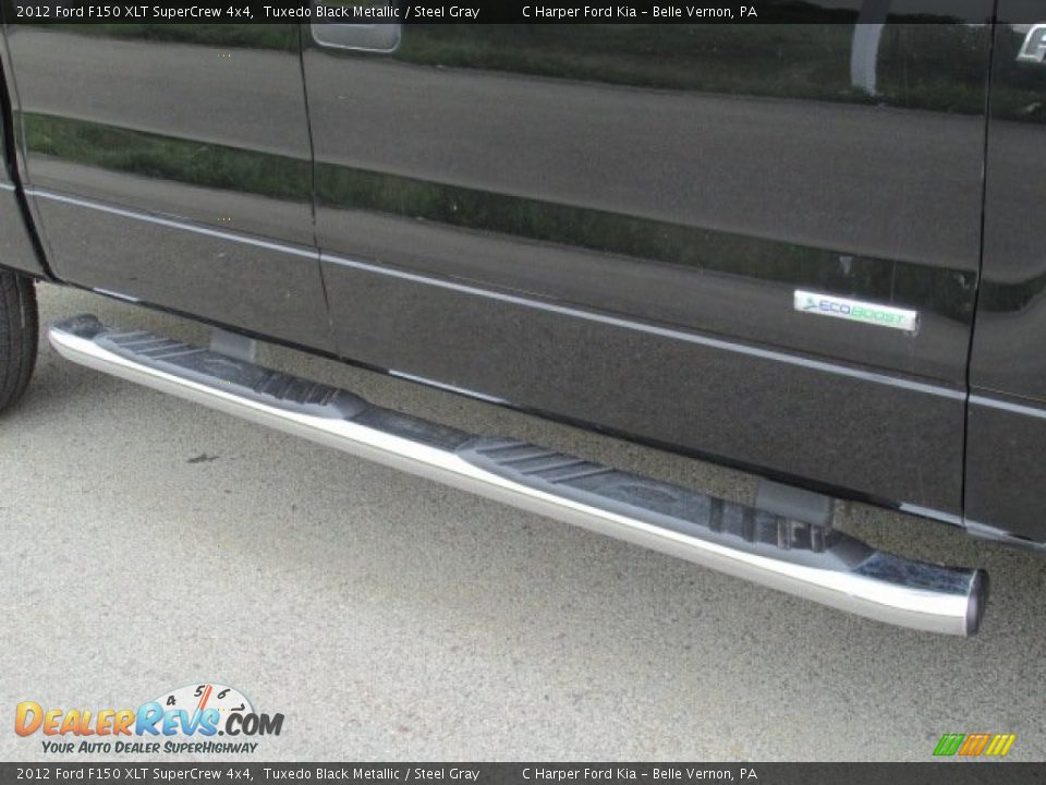 2012 Ford F150 XLT SuperCrew 4x4 Tuxedo Black Metallic / Steel Gray Photo #3