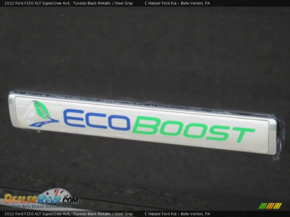 2012 Ford F150 XLT SuperCrew 4x4 Tuxedo Black Metallic / Steel Gray Photo #4
