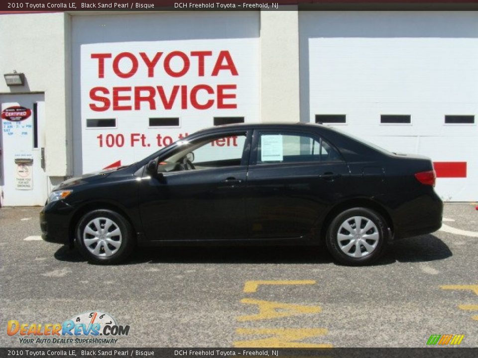 2010 Toyota Corolla LE Black Sand Pearl / Bisque Photo #3