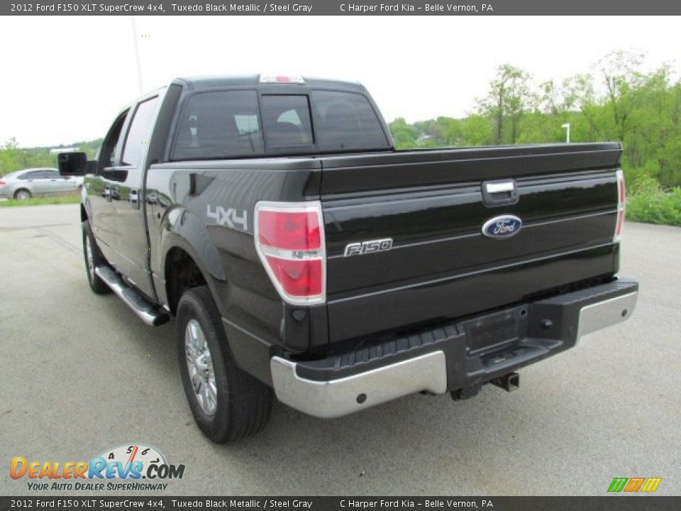 2012 Ford F150 XLT SuperCrew 4x4 Tuxedo Black Metallic / Steel Gray Photo #8