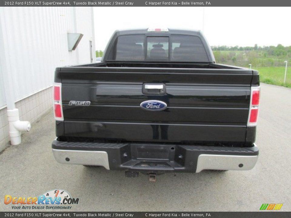 2012 Ford F150 XLT SuperCrew 4x4 Tuxedo Black Metallic / Steel Gray Photo #9