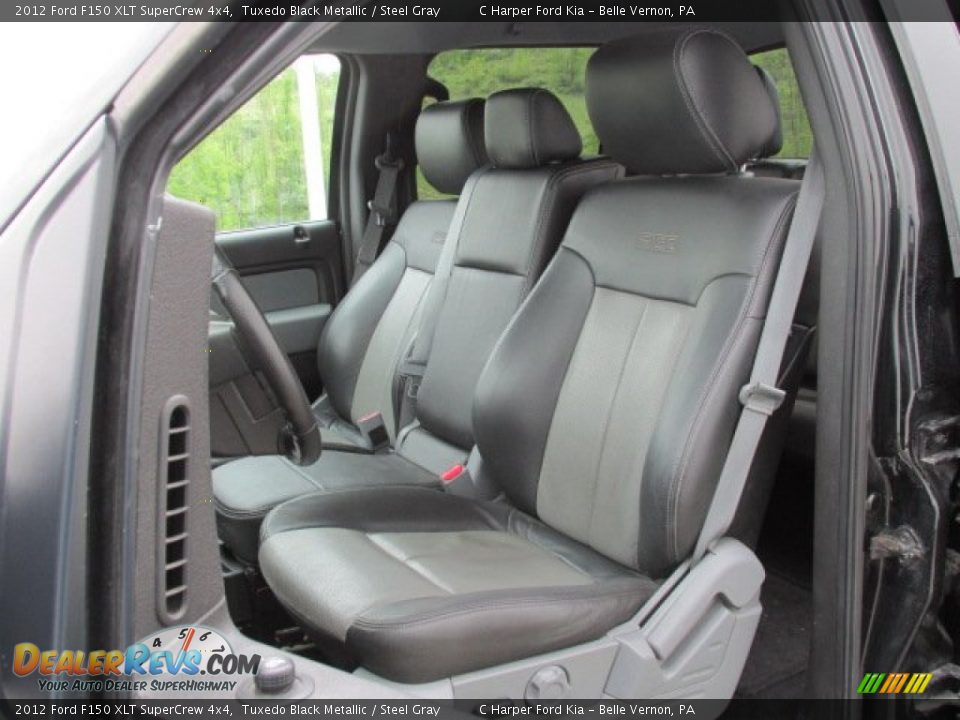 2012 Ford F150 XLT SuperCrew 4x4 Tuxedo Black Metallic / Steel Gray Photo #11