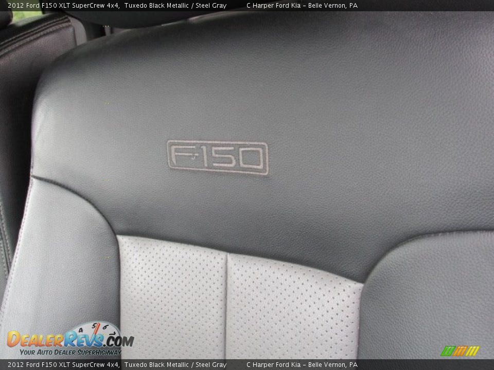 2012 Ford F150 XLT SuperCrew 4x4 Tuxedo Black Metallic / Steel Gray Photo #12