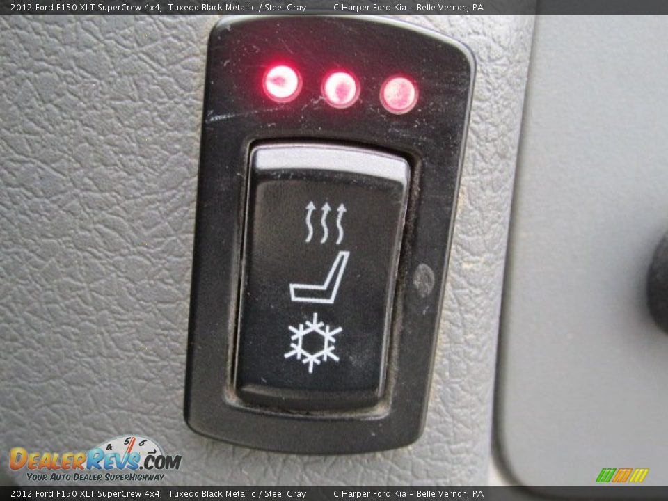 2012 Ford F150 XLT SuperCrew 4x4 Tuxedo Black Metallic / Steel Gray Photo #14