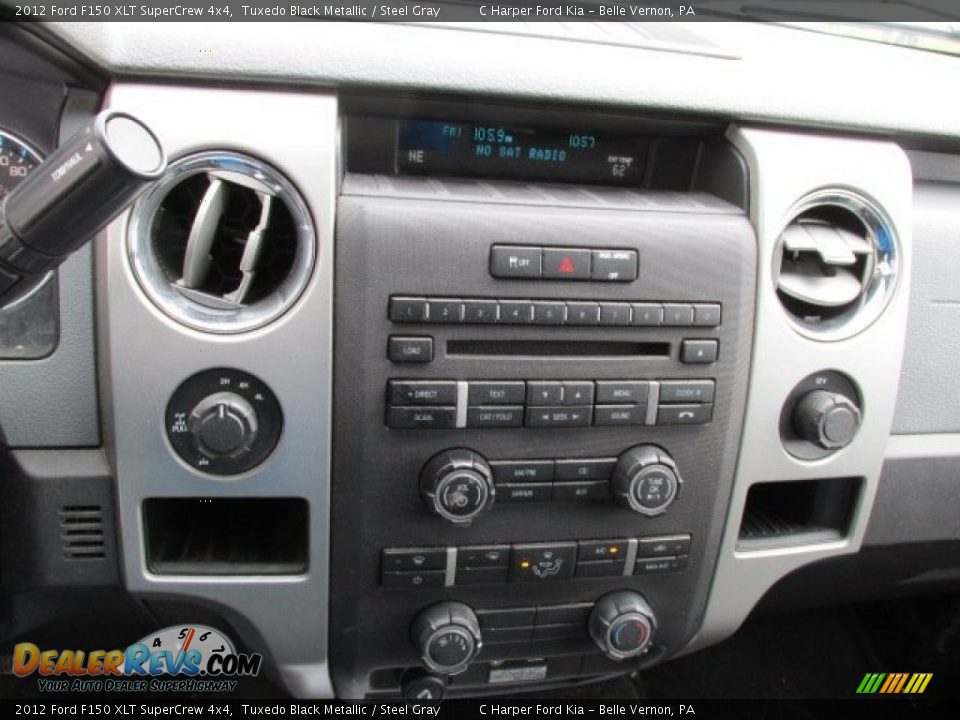 2012 Ford F150 XLT SuperCrew 4x4 Tuxedo Black Metallic / Steel Gray Photo #15