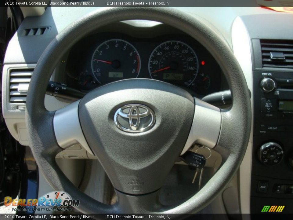 2010 Toyota Corolla LE Black Sand Pearl / Bisque Photo #14