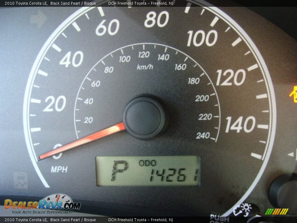 2010 Toyota Corolla LE Black Sand Pearl / Bisque Photo #15