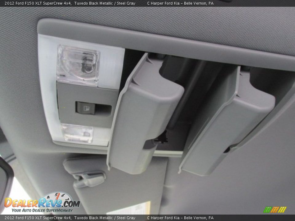 2012 Ford F150 XLT SuperCrew 4x4 Tuxedo Black Metallic / Steel Gray Photo #17