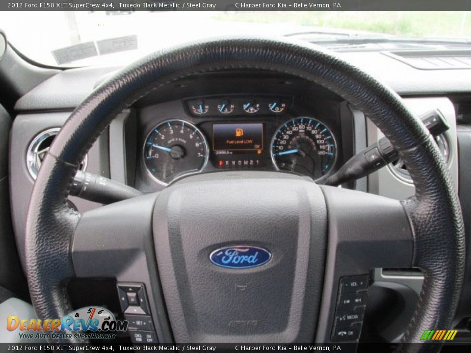 2012 Ford F150 XLT SuperCrew 4x4 Tuxedo Black Metallic / Steel Gray Photo #19