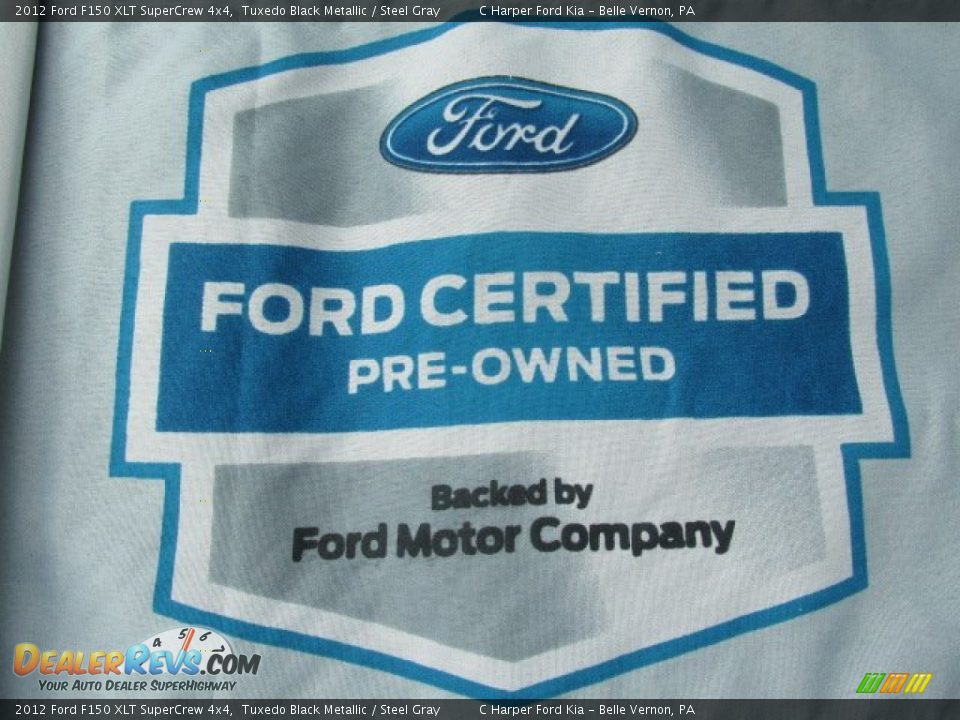 2012 Ford F150 XLT SuperCrew 4x4 Tuxedo Black Metallic / Steel Gray Photo #22