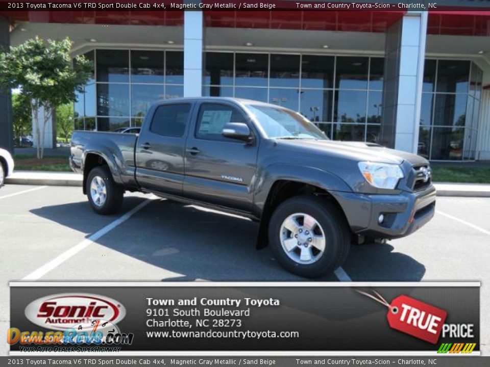 2013 Toyota Tacoma V6 TRD Sport Double Cab 4x4 Magnetic Gray Metallic / Sand Beige Photo #1