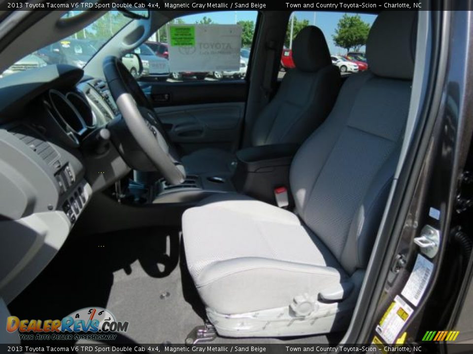 2013 Toyota Tacoma V6 TRD Sport Double Cab 4x4 Magnetic Gray Metallic / Sand Beige Photo #8