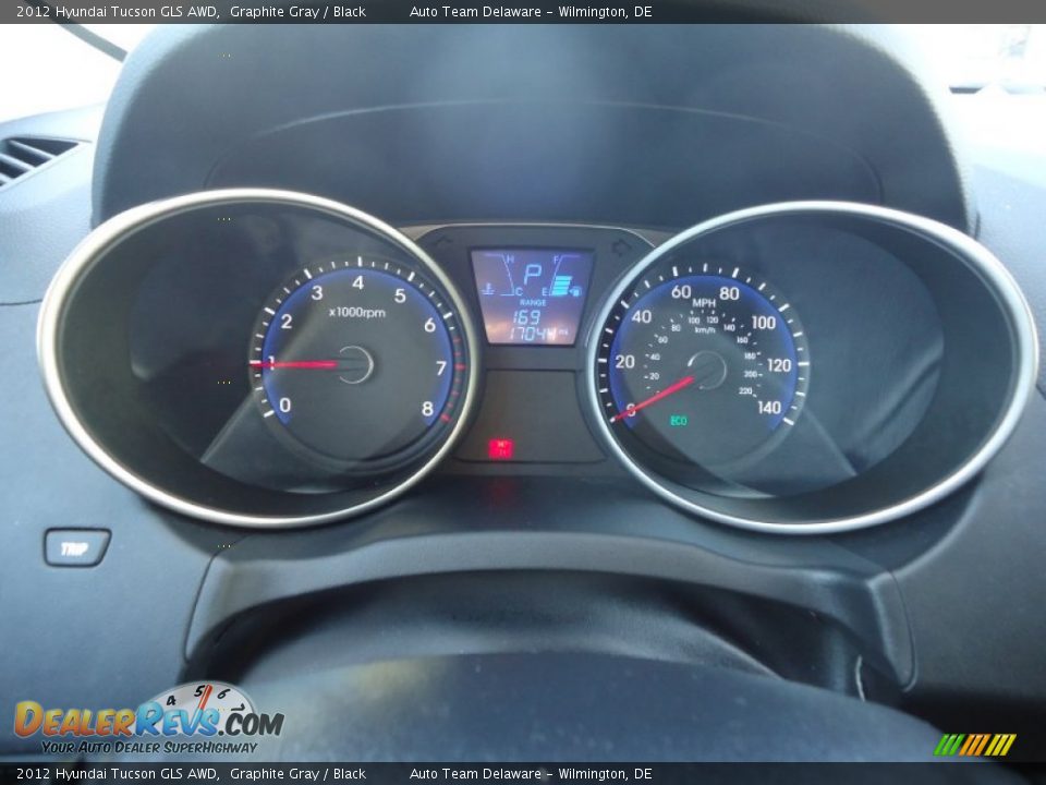 2012 Hyundai Tucson GLS AWD Graphite Gray / Black Photo #24