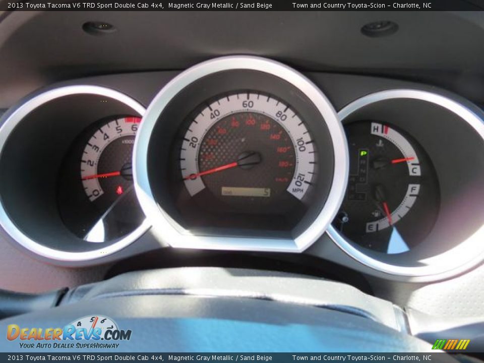 2013 Toyota Tacoma V6 TRD Sport Double Cab 4x4 Magnetic Gray Metallic / Sand Beige Photo #11