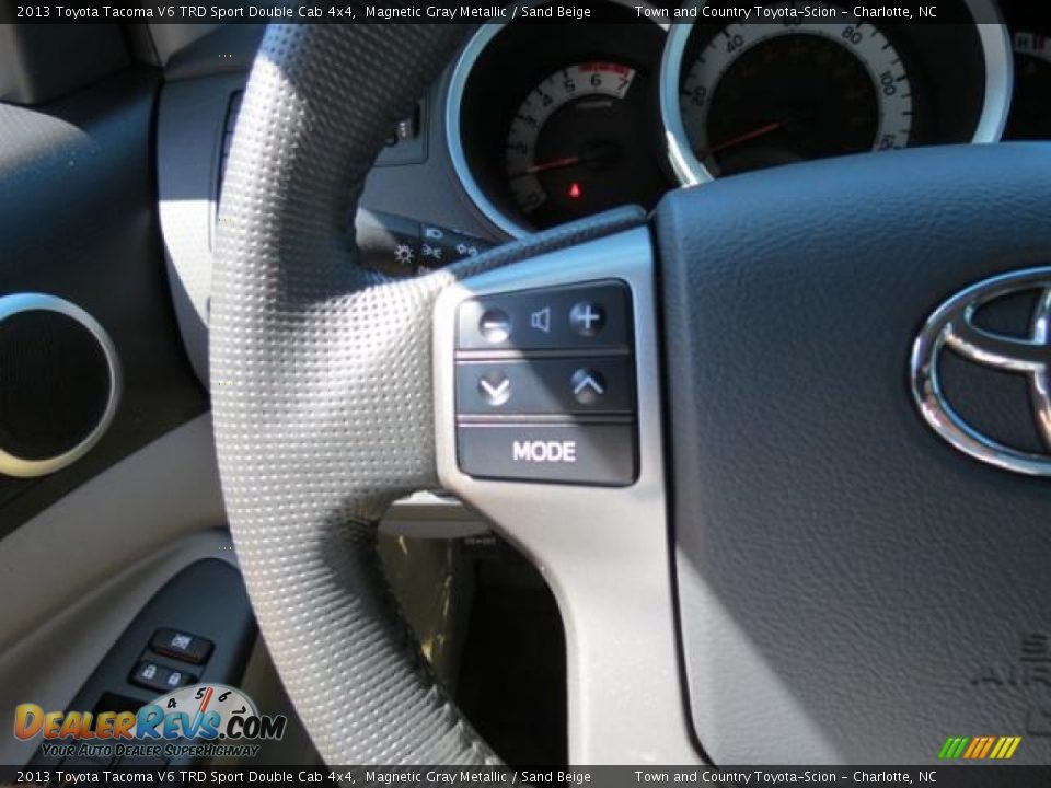 2013 Toyota Tacoma V6 TRD Sport Double Cab 4x4 Magnetic Gray Metallic / Sand Beige Photo #14
