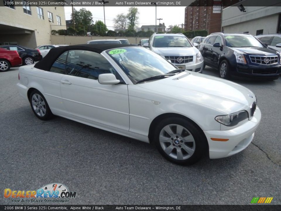2006 BMW 3 Series 325i Convertible Alpine White / Black Photo #7