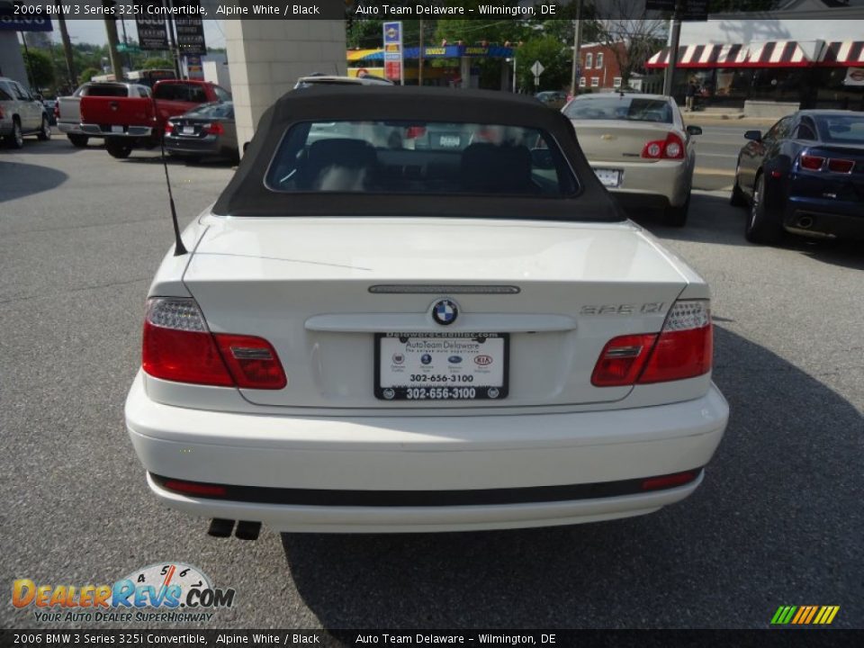 2006 BMW 3 Series 325i Convertible Alpine White / Black Photo #10