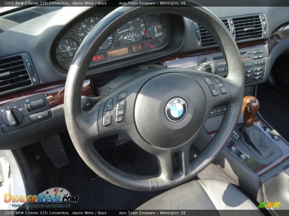 2006 BMW 3 Series 325i Convertible Alpine White / Black Photo #24