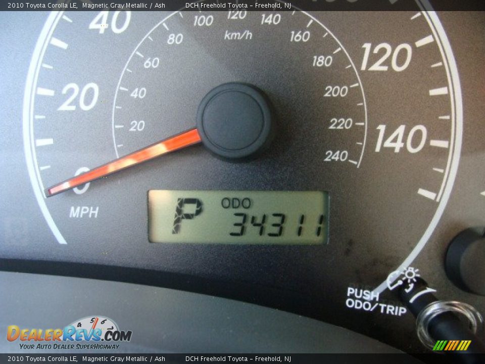 2010 Toyota Corolla LE Magnetic Gray Metallic / Ash Photo #16