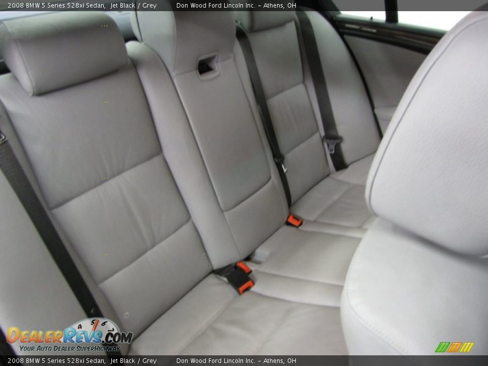 2008 BMW 5 Series 528xi Sedan Jet Black / Grey Photo #6