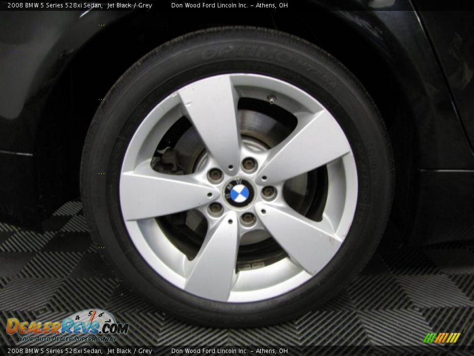 2008 BMW 5 Series 528xi Sedan Jet Black / Grey Photo #8