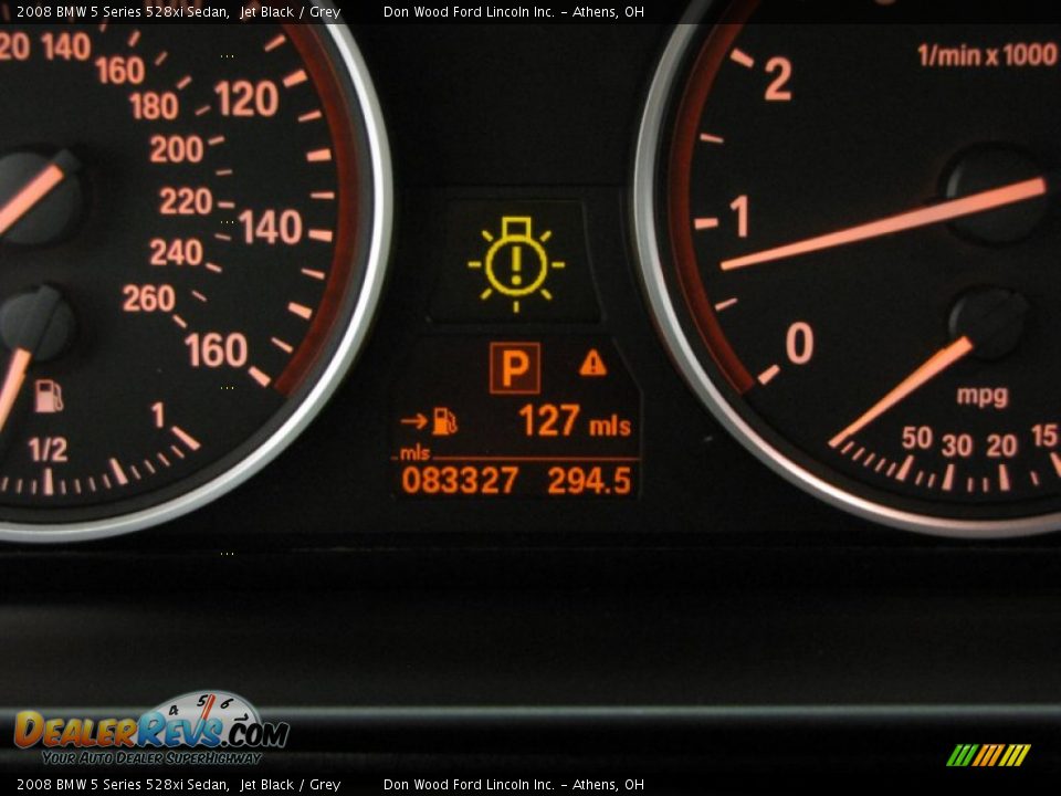 2008 BMW 5 Series 528xi Sedan Jet Black / Grey Photo #16