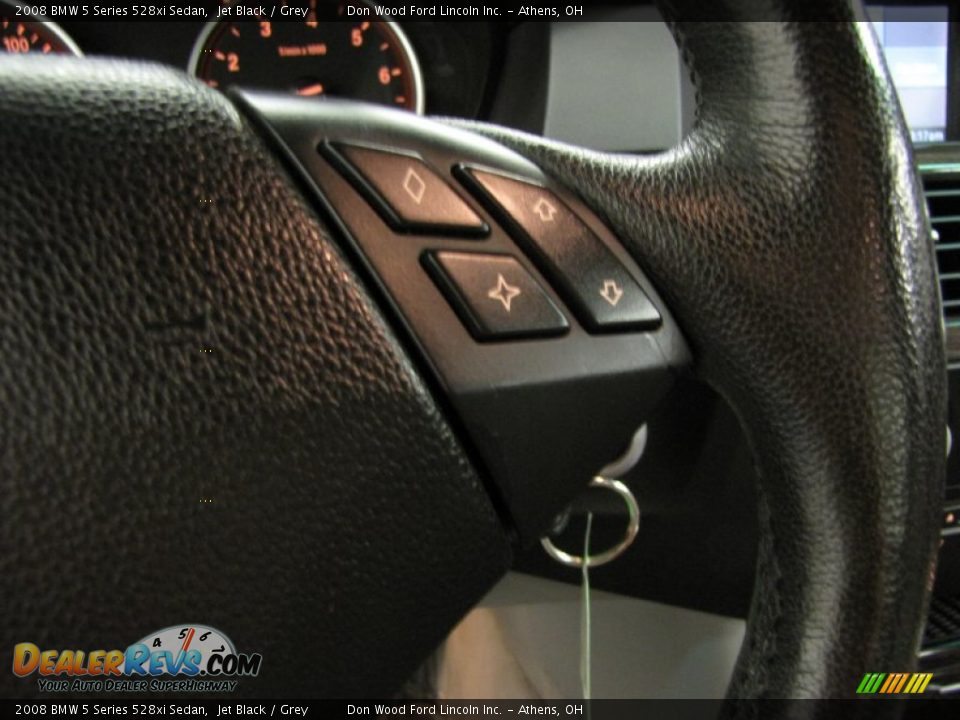 2008 BMW 5 Series 528xi Sedan Jet Black / Grey Photo #22