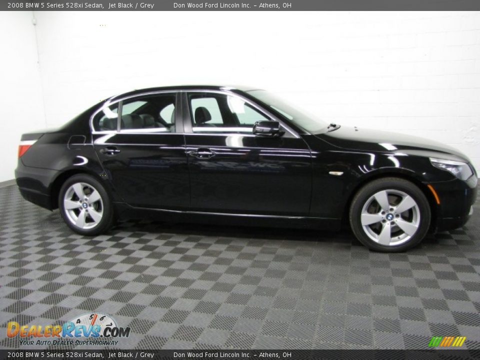 2008 BMW 5 Series 528xi Sedan Jet Black / Grey Photo #27