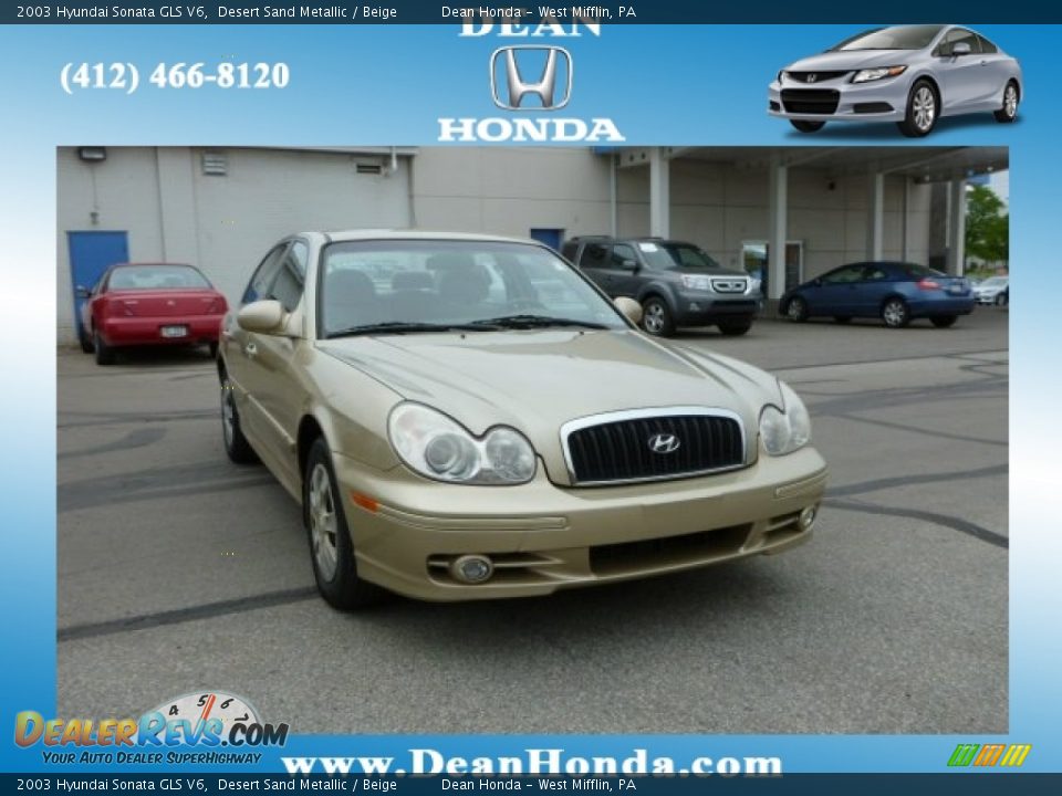 2003 Hyundai Sonata GLS V6 Desert Sand Metallic / Beige Photo #1