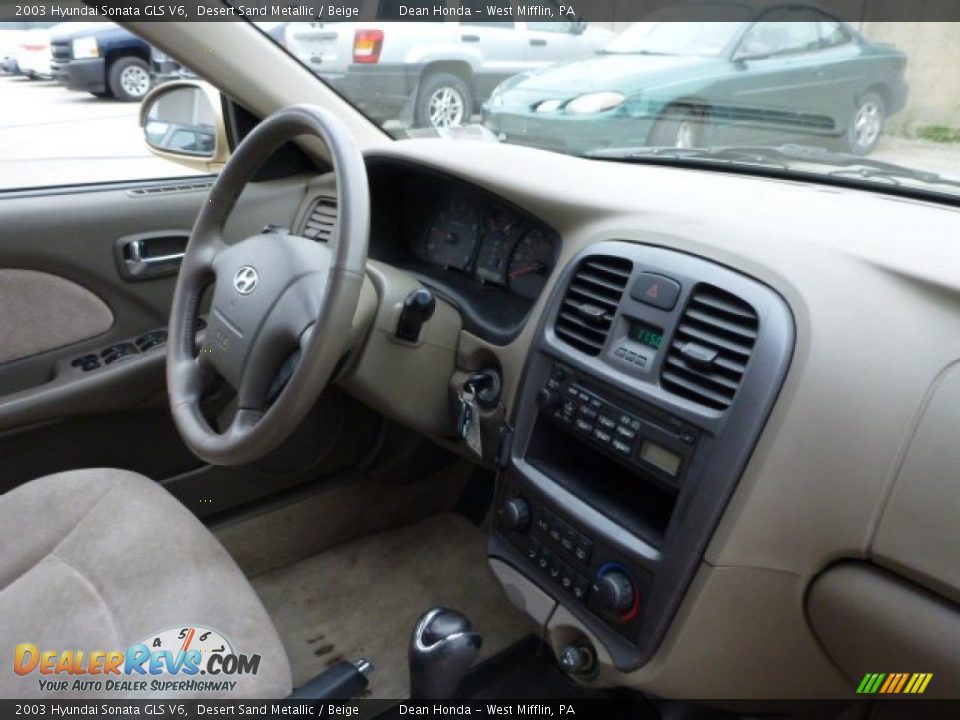 2003 Hyundai Sonata GLS V6 Desert Sand Metallic / Beige Photo #4
