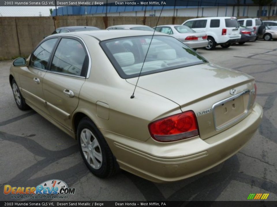 2003 Hyundai Sonata GLS V6 Desert Sand Metallic / Beige Photo #7