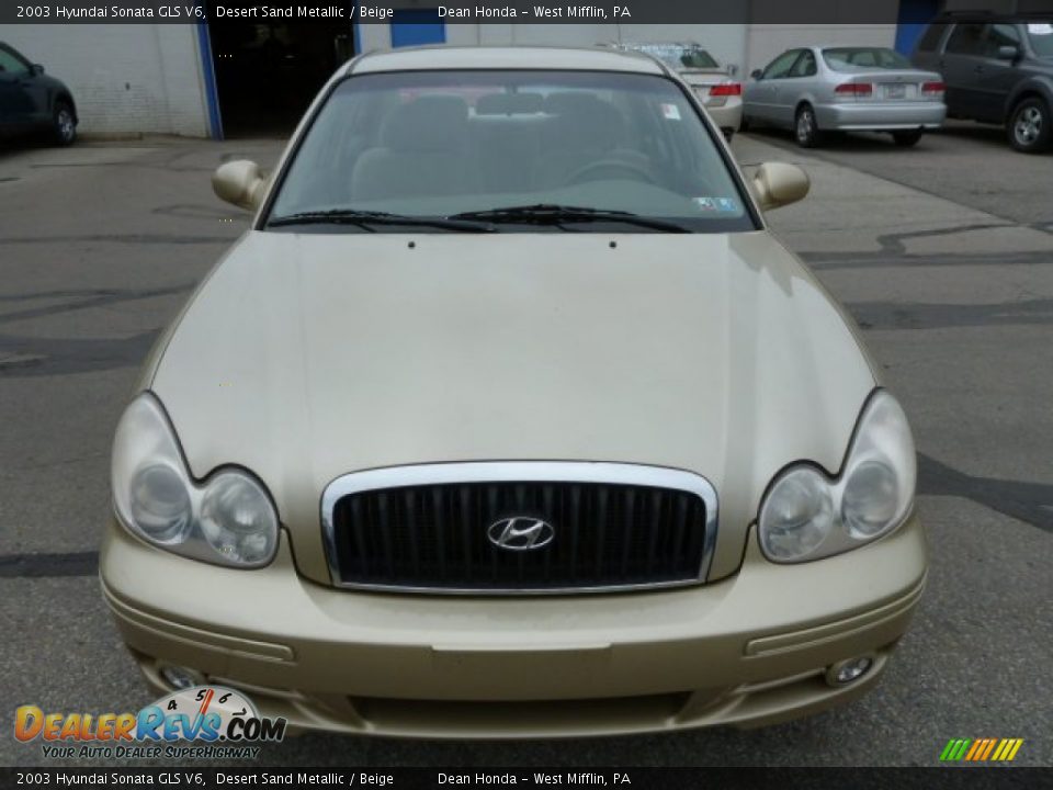 2003 Hyundai Sonata GLS V6 Desert Sand Metallic / Beige Photo #10