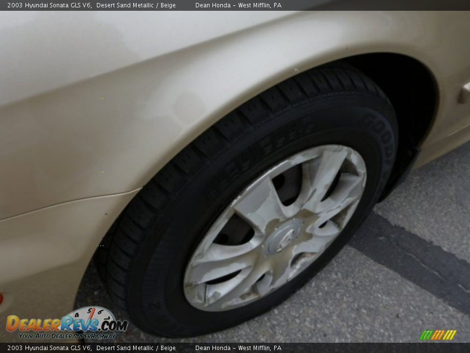 2003 Hyundai Sonata GLS V6 Desert Sand Metallic / Beige Photo #11