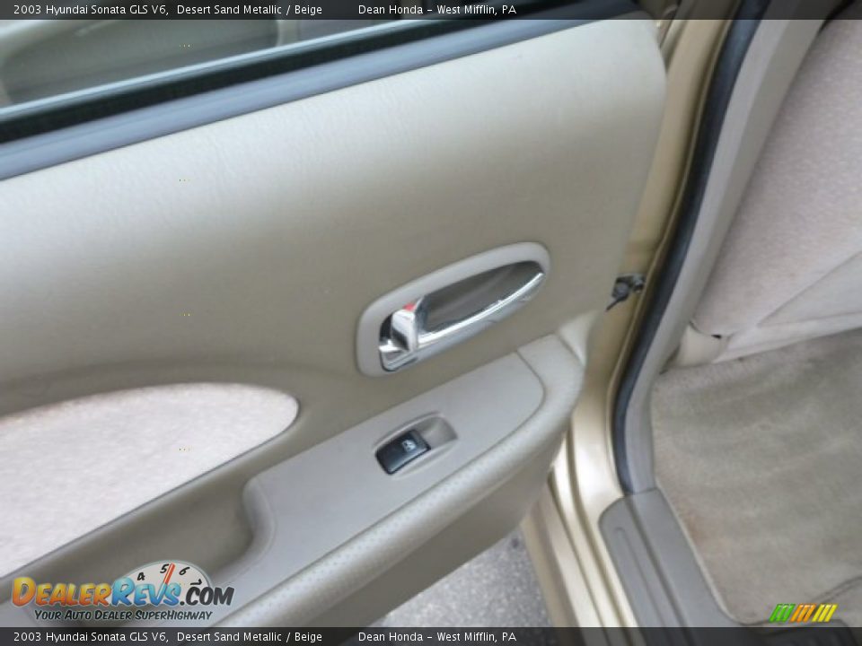 2003 Hyundai Sonata GLS V6 Desert Sand Metallic / Beige Photo #15